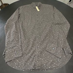 J. Crew Patterned Gray Shirt